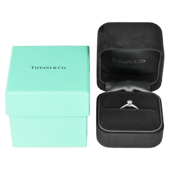 TIFFANY Silver Diamond Ring - Picture 9 of 9